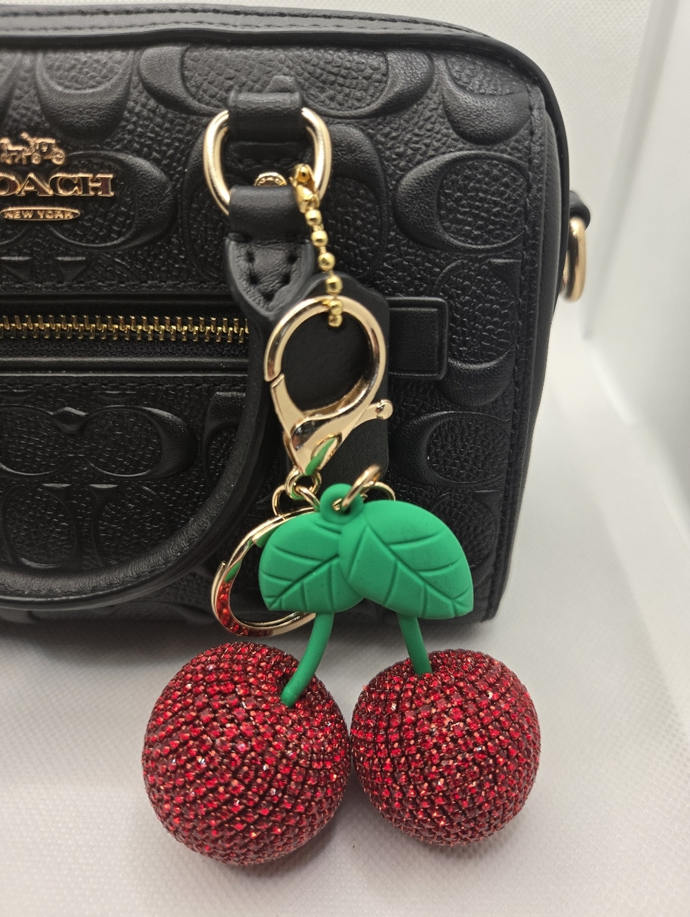 Cherry Rhinestone Bag Charm - Picture 2 of 2